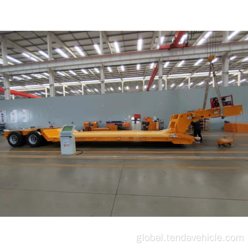 China Multi-Function 2 Line Axle Lowbed Semi Trailer Manufactory